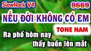 Karaoke NẾU ĐỜI KHÔNG CÓ EM tone nam Nhạc Sống KLA | Karaoke Organ 9669