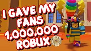 I GAVE MY FANS 1,000,000 ROBUX LAST YEAR - [NEW FREE UGC]