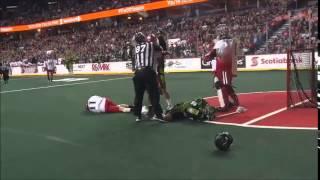 NLL: Ouch & Ouch! Saskatchewan Rush's Zack Greer takes punch then ball to the face