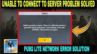 PUBG MOBILE LITE UNABLE TO CONNECT TO SERVER PROBLEM FIX | PUBG LITE LOGIN| NETWORK PROBLEM SOLUTION