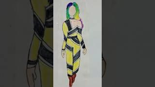 Which one most beautiful  dress #art #ytshorts #drawing #shorts