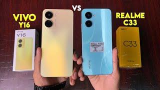 Vivo Y16 Vs Realme C33 Full Comparison | Speed, Battery and Camera Test !