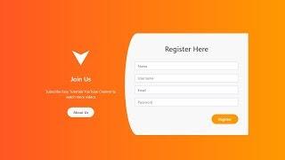 How To Make Registration Page Using HTML And CSS | Login Registration Form Design