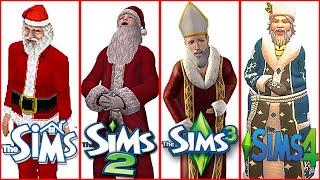 РОЖДЕСТВО В THE SIMS! Эволюция,сравнение всех 4 частей! #sims #рождество #зима  #новыйгод #сравнение