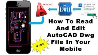 How to Open Autocad drawing file in your mobile | how to open dwg file in your android phone.