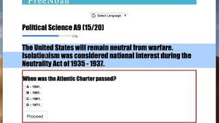 Political Science A9 (14/20) The Neutrality Act of 1935 - 1937