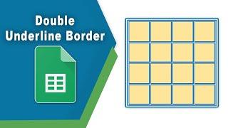 How to add a double underlined border to Google Spreadsheets