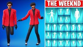 Fortnite - THE WEEKND Skin Showcase With All Icon Series Emotes!