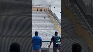 Wigs be flying on Detroit’s Belle Isle slide! #detroit #belleisle #wig #fails #laugh #funnyvideo