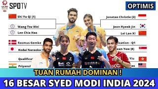 DOMINAN! JADWAL 16 BESAR SYED MODI INDIA INTERNATIONAL 2024 HARI INI