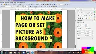 How to set a picture as a background in Open Office Writer ?