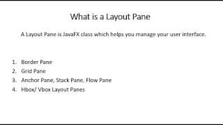 JavaFX - What is a Layout Pane ? Examples!