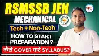 RSMSSB JEN 2024 Preparation Strategy | Mechanical Tech + Non-Tech | Preparation Guide by Rahul Sir.