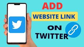 how to add website link on twitter