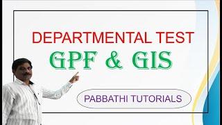 DEPARTMENTAL TEST - GPF & GIS |PABBATHI TUTORIALS