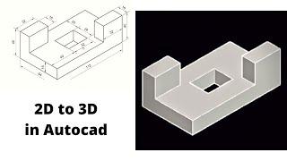 How to create 3d model in Autocad- Tutorial 1