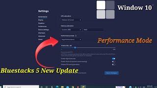 Bluestacks 5 New Update || Performance  Mode Setting For Smooth Gameplay  || Technology Abhyas