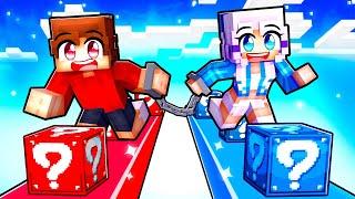 Handcuffed To MY CRAZY FAN GIRLS In Minecraft Lucky Block Race...