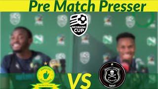 Nedbank Cup Final player’s presser | Mamelodi Sundowns vs Orlando Pirates | Themba Zwane & Shalulile