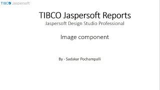 034 | BI - Jaspersoft Reports | Image Component in Jaspersoft Design Studio