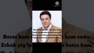 Bunyod Jumaniyozov - Erkak yig'lamasin (Karaoke) minus versiya