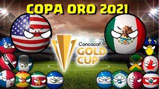 resumen de la COPA ORO CONCACAF 2021  countryballs