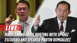 Malacañang holds press briefing with SP Chiz Escudero and Speaker Martin Romualdez | ABS-CBN News