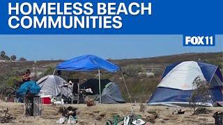 Homeless encampments on Southern California beaches growing