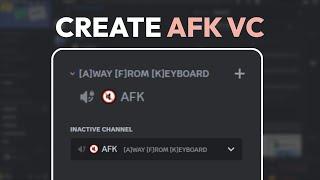 How To Make AFK Voice Channel in Your Discord Server (2024)