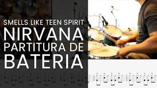 SMELLS LIKE TEEN SPIRIT - NIRVANA | DRUM COVER - COMO TOCAR PARTITURA DE MÚSICA DE BATERIA