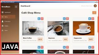 Java Modern Coffee Shop Management System Source Code - Java Project With MySQL Database In NetBeans