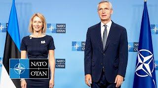 NATO Secretary General with Prime Minister of  Estonia Kaja Kallas, 27 JUN 2024