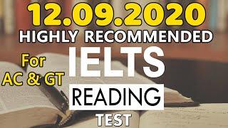 IELTS READING PRACTICE TEST 2020 WITH ANSWERS | 12-09-2020
