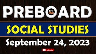 PREBOARD | 100 ITEMS SOCIAL STUDIES (Social Science) LET QUESTIONS | MARCH 17, 2024 LET REVIEWER