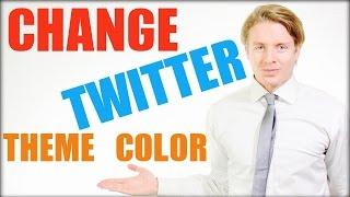 How to change Twitter theme color 2016 - Tutorial
