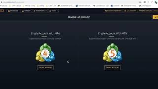 How to create a Coinexx Live trading account