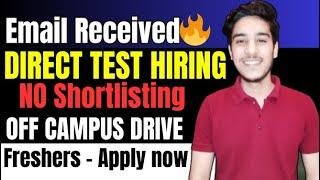 Direct test hiring 2024 | Off campus drive for 2024 batch | Off campus placement 2024 batch