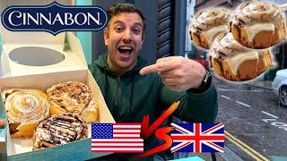 CINNABON Review! USA VS UK (AMERICAN FOOD…Do We Do It Better?)