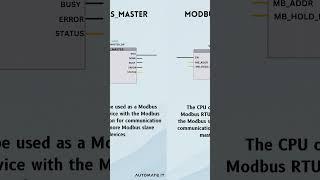 #shorts Modbus RTU instructions in Tia portal