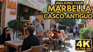 Spain Malaga- Marbella Old Town: Casco Antiguo - Costa del Sol-Walking Tour March 2022 [4K60FPS]