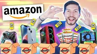 COMPRE 5 CAJAS GAMER MISTERIOSAS DE AMAZON DEVOLUCIONES GANÉ EL iPhone 15?