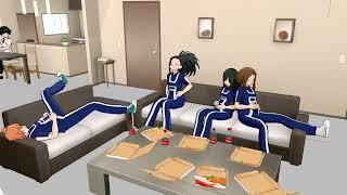 【MMD】(preview)pizza party ［girl fart animation］