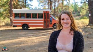 Her DIY School Bus Build - Quit Her Job to live Free