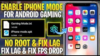 Enable iPhone Mode On Any Android Phone : No Root || Get Max FPS & Smooth Performance