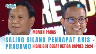 Momen Panas Prabowo - Anis saat debat ke 3 Capres  #viralvideo #fypシ