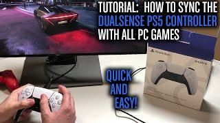 How To Set Up DualSense PS5 Controller with PC - Get It Working with Steam Epic +More! Install Guide