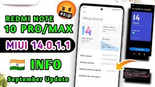 Redmi Note 10 Pro/ Max India New Update Info  | Miui 14.01.1.0 Update 