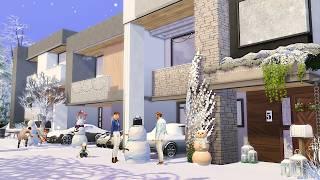 CHRISTMAS Neighborhood for rent - Three Houses  | The Sims 4 | Stop Motion Build | No CC