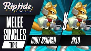 Cody Schwab (Fox) vs Aklo (Fox) - Riptide 2024 - Melee Singles - Losers Final