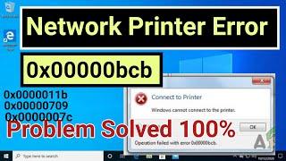 How To Fix Printer Error 0x00000bcb In Windows10 |error 0x00000bcb windows cannot connect to printer